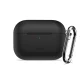 Ausinių dėklas Tech-Protect Silicone Hook, skirtas AirPods Pro 3, juodas
