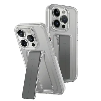 Uniq case Heldro Mount with Stand iPhone 15 Pro Max 6.7\" transparent/lucent clear