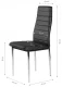 Modernios valgomojo kėdės 140796, 4 vnt., juodos