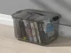 20L Storage Container with Lid and Latches, 21 Quart Clear Plastic Organizer Bin