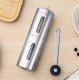 Manual Coffee Grinder with Adjustable Burr, Silver