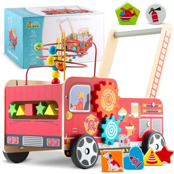 Medinis stumdukas-vaikštynė Ricokids RK-873 Gaisrinė