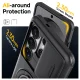 Magnetinis dėklas Samsung Galaxy S26 Ultra su 360° žiedu ir kameros dangteliu, juodas