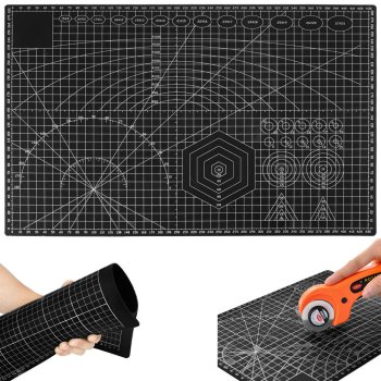 Double-Sided Self-Healing Cutting Mat A3, Black