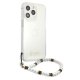 Apsauginis dėklas Guess Pearl iPhone 13 / 13 Pro su perlo pakabuku
