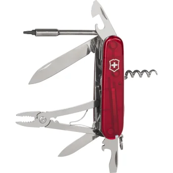 Victorinox Cybertool 34 Ruby Pocket Knife, Red Transparent