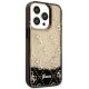 Guess dėklas iPhone 14 Pro telefonui Liquid Glitter 4G, juodas