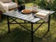 Small Folding Camping Table Portable Fishing Picnic Table, Black Grey