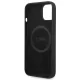 BMW dėklas iPhone 14 Plus telefonui Silicone Signature Logo MagSafe, juodas