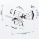 Berdsen BD-950 lauko kryptinė TV antena DVB-T2 Ultra HD 4K