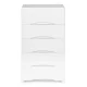 ModernHome 5-Drawer Storage Unit on Wheels, White