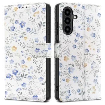 Atverčiamasis dėklas Tech-Protect Wallet skirtas Samsung Galaxy A56 5G - White Daisies