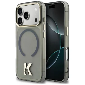 Karl Lagerfeld IML K Head Logo MagSafe dėklas iPhone 17 Pro Max, juodas