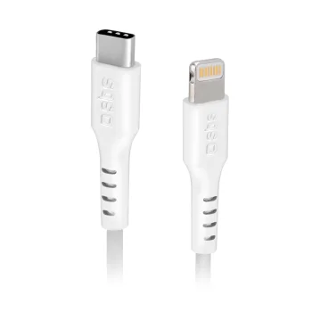 Sbs USB-C – „Lightning“ laidas MFi, 2 m, baltas