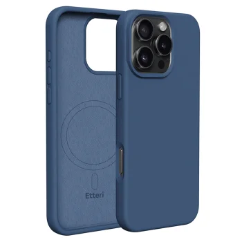 Etteri Silicone Mag dėklas Apple iPhone 16 Pro 6.3", tamsiai mėlynas