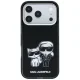 Karl Lagerfeld Smooth Karl & Choupette MagSafe dėklas telefonui iPhone 18 Pro Max / 17 Pro Max, juodas