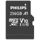 Atminties kortelė Philips MicroSDXC 256GB Class 10 UHS-I U1 su SD adapteriu
