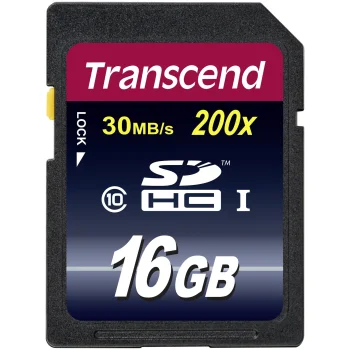 Transcend SDHC 16 GB Class 10 UHS-I atminties kortelė iki 30 MB/s