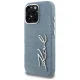 Karl Lagerfeld Signature Denim dėklas, skirtas iPhone 16 Pro Max, mėlynas