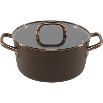 ZWILLING Milano Stock Pot with Glass Lid 24 cm, Brown