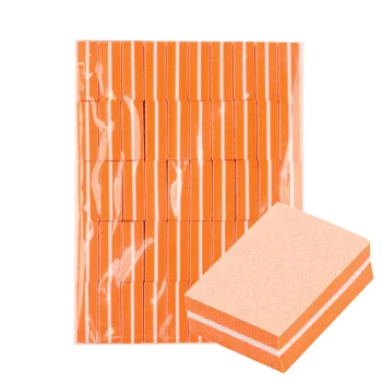 Ocho Nails Mini nagų poliravimo blokelis 100/180 oranžinis 50 vnt.