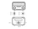 Nešiojamas retro radijas ir Bluetooth garsiakalbis AUX, rudas