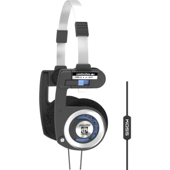 Koss Porta Pro Classic uždedamos ausinės su mikrofonu, juodos/mėlynos