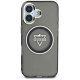 Guess IML Metal Mountain Logo MagSafe dėklas telefonui iPhone 16, juodas