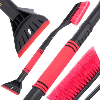 Teleskopinis automobilinis ledo grandiklis ir šluotelė 2in1, 72–86 cm