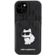 „Karl Lagerfeld Saffiano Cardslot & Stand Choupette“ dėklas, skirtas iPhone 15, juodas