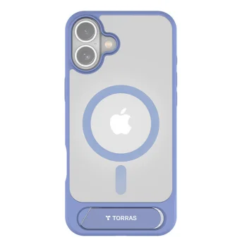 Torras Pstand dėklas telefonui iPhone 16, mėlynas