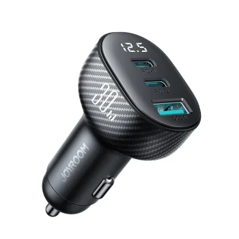 Automobilinis įkroviklis Joyroom JR-CCD04, 30W, 3 jungtys, juodas