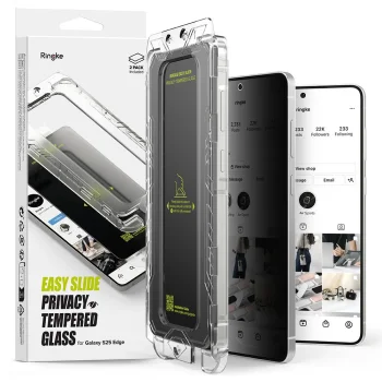 Ringke Easy Slide apsauginis privatumo stiklas Samsung Galaxy S25 Edge (2 vnt.)
