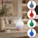 Ultragarso oro drėkintuvas ir kvapų difuzorius Zortiva 200 ml, RGB LED, rudas / smėlio
