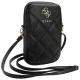 Guess Zip Quilted 4G telefono dėklas-rankinė, juodas