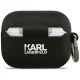 Karl Lagerfeld Silicone Karl & Chaupette Head 3D dėklas AirPods Pro 3, Black