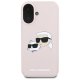 Karl Lagerfeld Silicone Karl & Choupette MagSafe dėklas iPhone 16, rožinis