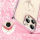 Silicone case with Swarovski Kingxbar Wish Series crystals iPhone 14 Pro Max - pink
