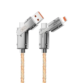 XO laidas NB276 4in1 USB-C / USB-A į Lightning / USB-C 60W 1,0m pilkas