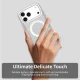 Dėklas telefonui iPhone 18 Pro Max / 17 Pro Max PC PET TPU Hybrid Magnetic, baltas