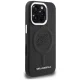 Karl Lagerfeld Initial & Metal Logo MagSafe dėklas telefonui iPhone 16 Pro, juodas