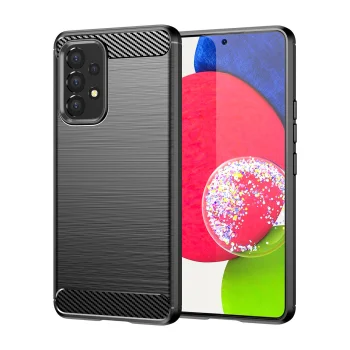 Samsung Galaxy A53 5G (SM-A536) Carbon Flexible Cover TPU Case, Black