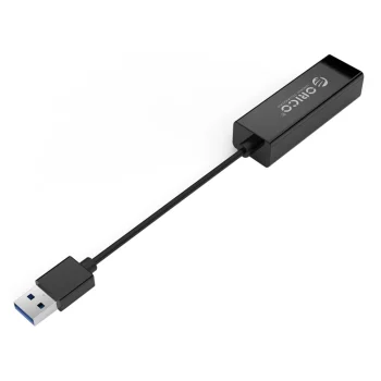 Tinklo adapteris Orico UTJ-U3 USB-A 3.0 į RJ45 Gigabit Ethernet, juodas