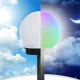 Sodo saulės energijos LED šviestuvai-rutuliai RGB 10 cm, 4 vnt.