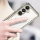 Dėklas Samsung Galaxy S25 Edge Outer Space Case su lanksčiu rėmeliu, juodas, pusiau permatomas