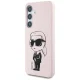 Karl Lagerfeld Silicone Graffiti Ikonik MagSafe dėklas Samsung Galaxy S25, rožinis