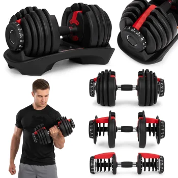 Reguliuojamas ketaus svarmuo su stovu Movepro 139624, 2,5–24 kg