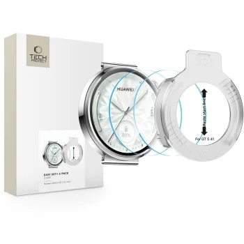 Tech-Protect Easy Set+ Tempered Glass for Huawei Watch GT 5 41 mm 2-Pack Transparent
