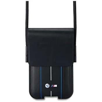 BMW Phone Pouch Blue Stripes dėklas-rankinė telefonui, juodas