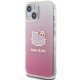 Hello Kitty iPhone 15 dėklas IML Gradient Electrop Kitty Head, rožinis